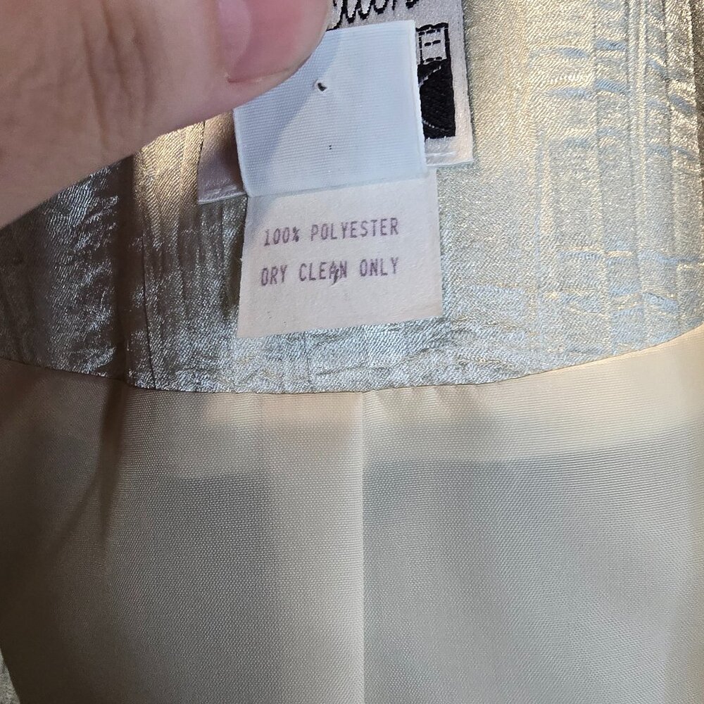 80's Jeanne Marc Collection Kimono Green With Gold Size 2 - Picture 3 of 14
